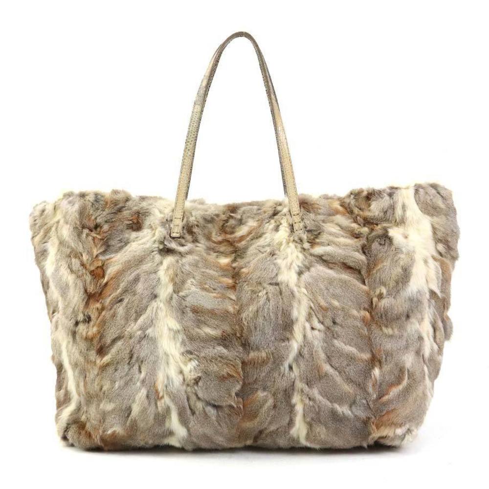 Fendi handbag fur lizard beige
